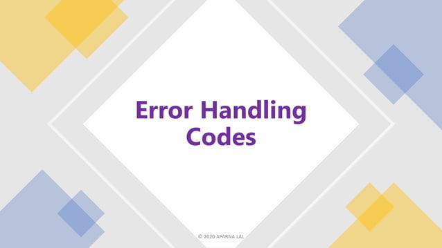 error handling codes | PPTX | Computer Networking | Computing