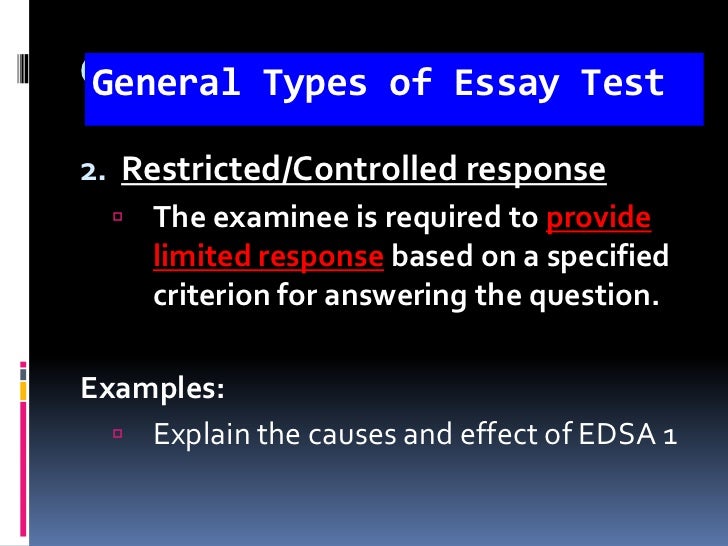 Major types of essay