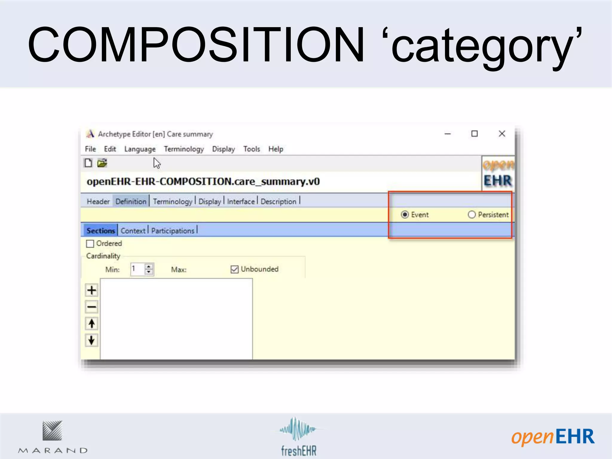 COMPOSITION ‘category’
 