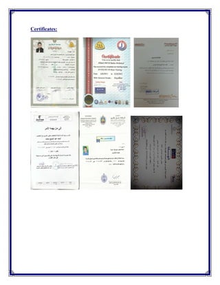 Certificates:
           
   
 