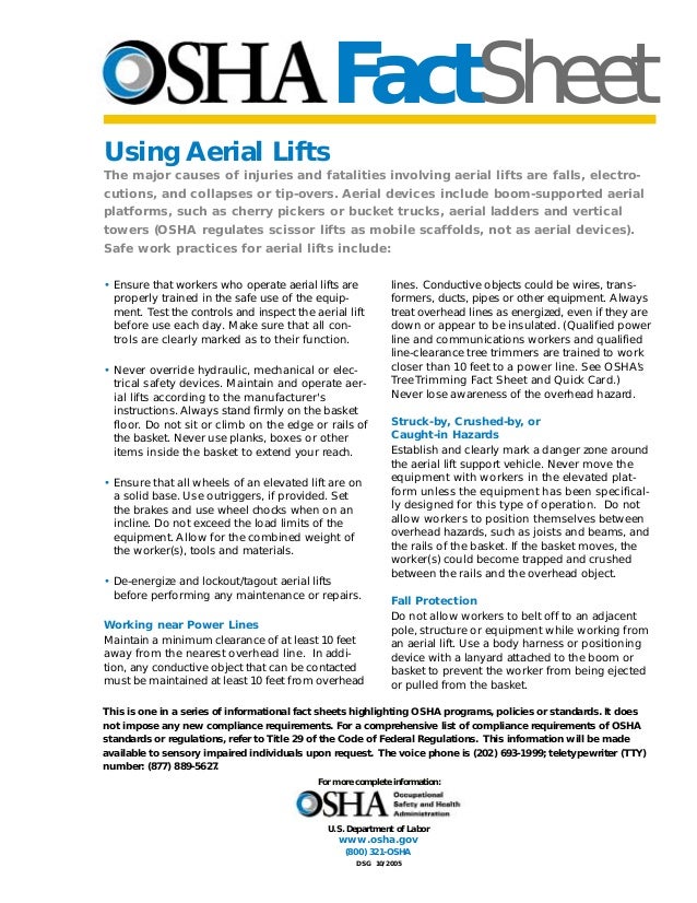 osha awp lift fact sheet osha fact sheet lockout tagout