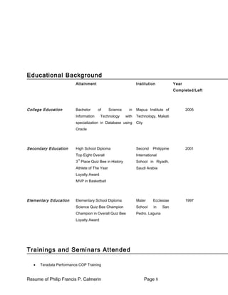 Philip_Calmerin_Updated_CV_2016 | DOC