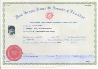 Secondary Certificate
