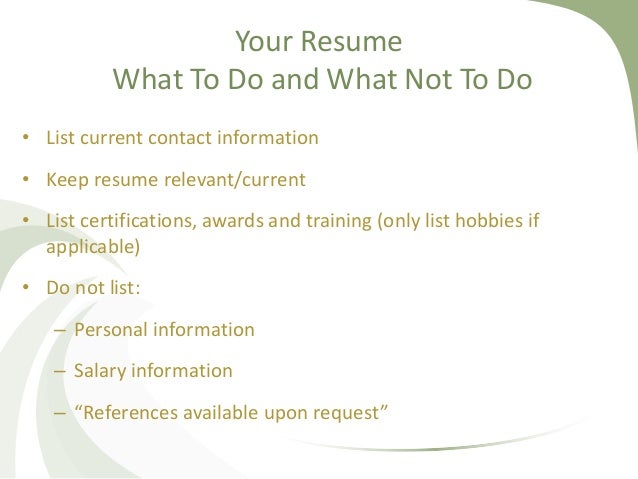 resume presentation rvsd 7 7 2014