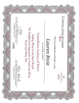 Wine Certification