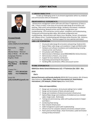 IT Resume - Joshy | PDF