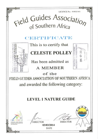 Certificate Field Guide Level 1