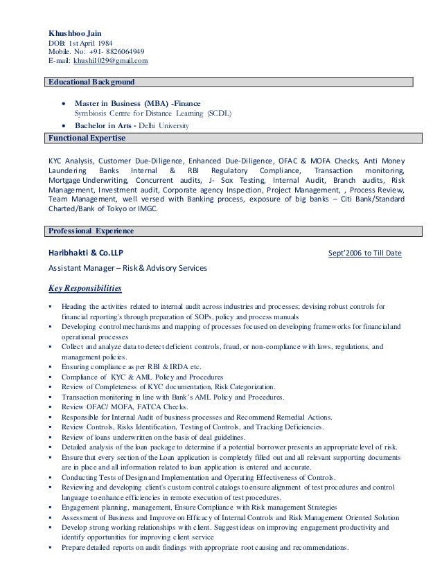 Internal Auditor Profile