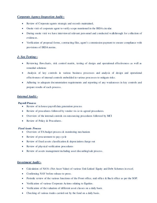 Internal Auditor Profile