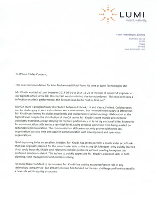 Lumi Recommendation Letter Alan Khadir