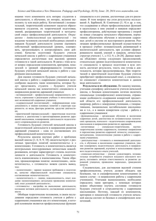 SCIENCE and EDUCATION a NEW DIMENSION PEDAGOGY and PSYCHOLOGY Issue 20