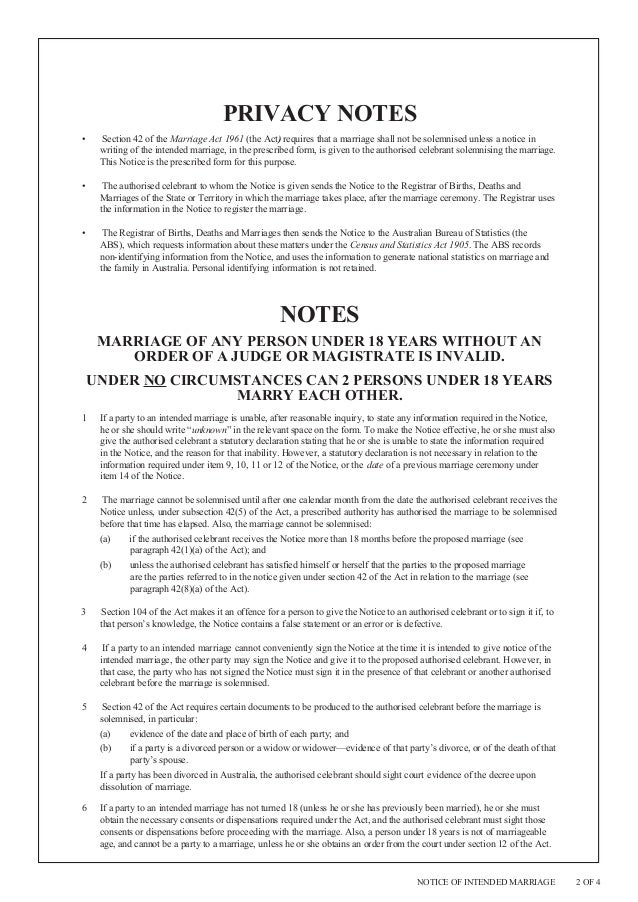 Noticeofintendedmarriage Noticeofintendedmarriage