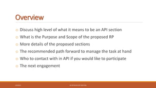 API RP 78 Process for API Meeting - 2016 04 05 | PDF
