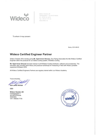 Wideco Certified Engineer Partner