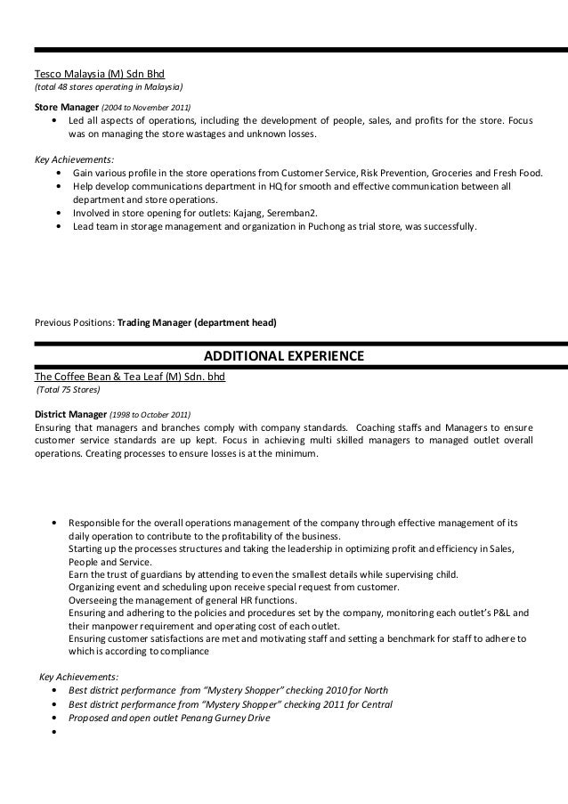 tesco cv
