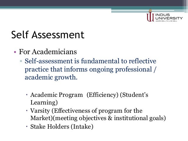 Training Self Assessment Report