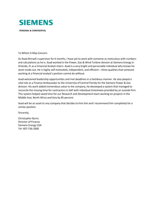 perfect cover letter for siemens