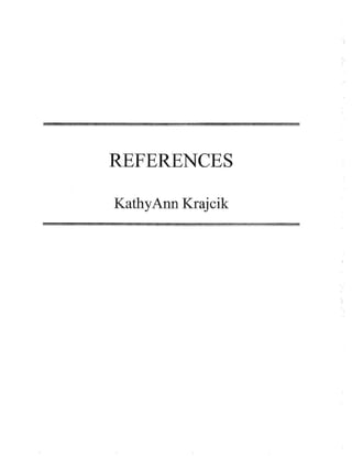 References Recommendations - KathyAnn Krajcik