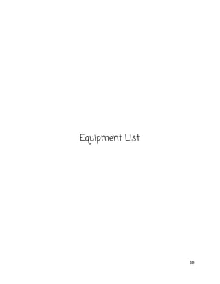  
 
 
 
 
 
 
 
 
Equipment List 
   
58 
 