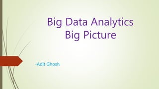 Big Data Analytics
Big Picture
-Adit Ghosh
 