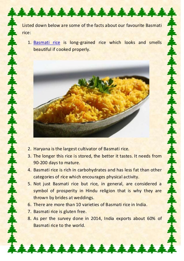 8 facts about basmati rice