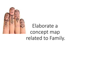 Elaborate a
concept map
related to Family.
 