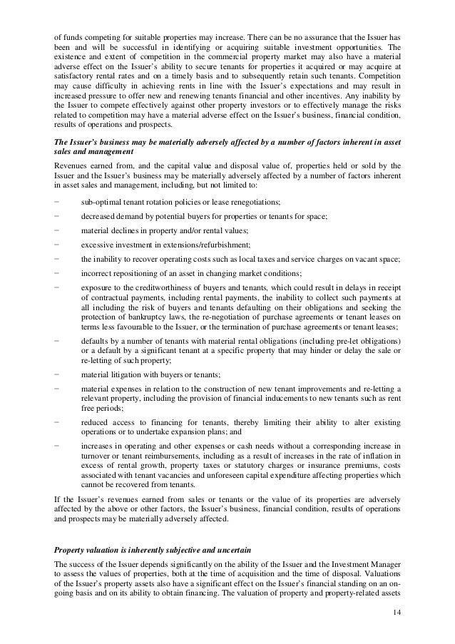 Prospectus Bond Issue