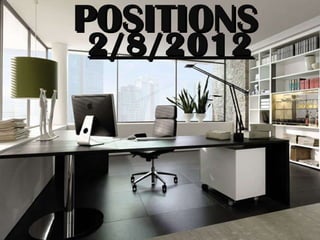 2/8/2012 POSITIONS 
