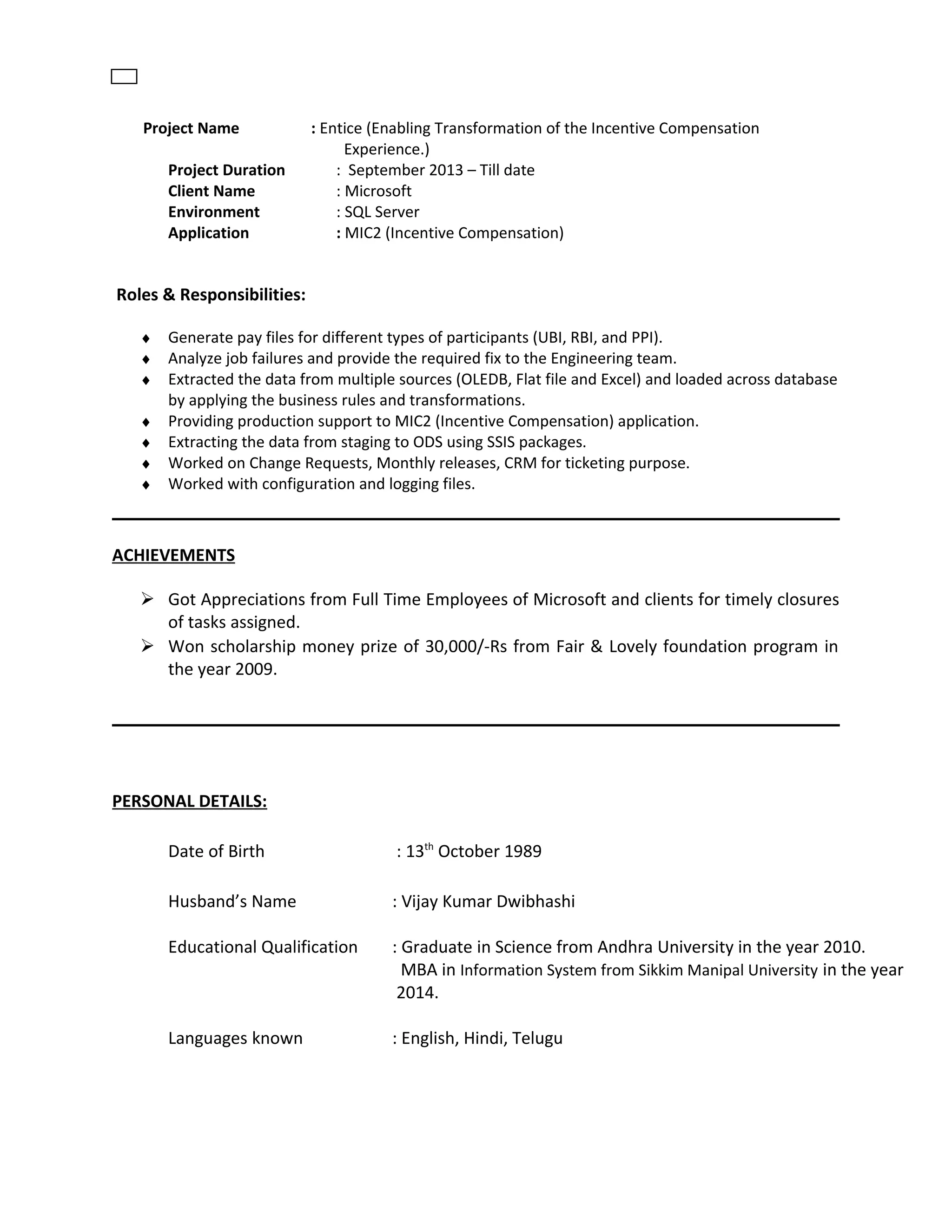 Resume DOC Resume doc