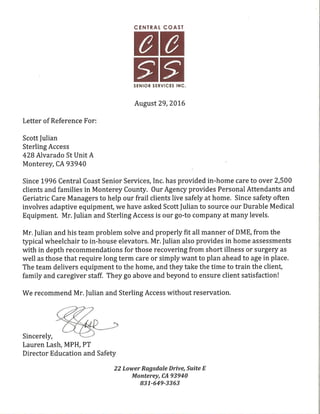 Letter of Recommendation- CCSS