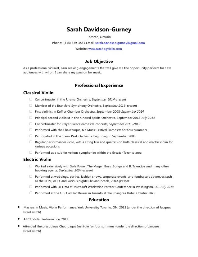 sarah performing resume 2015 no address