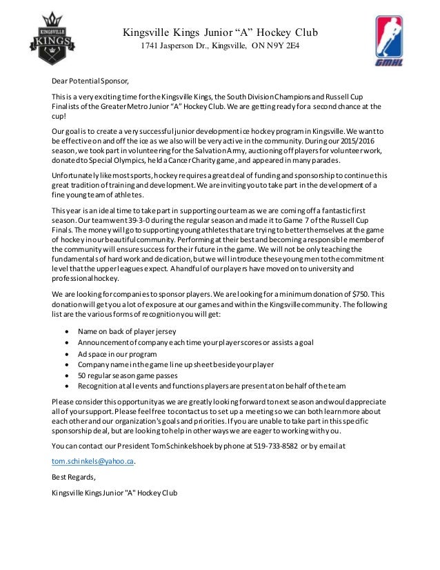 Sponsorship Letter 1