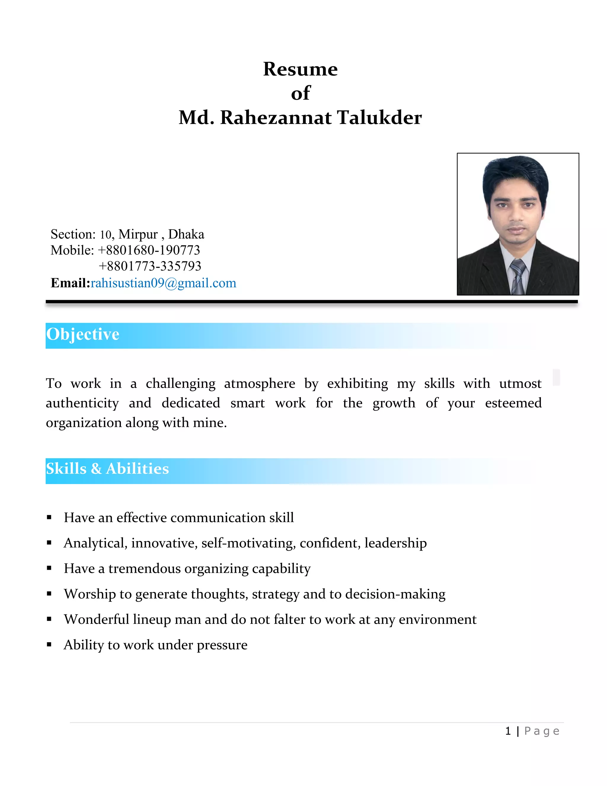 latest resume & signature | PDF