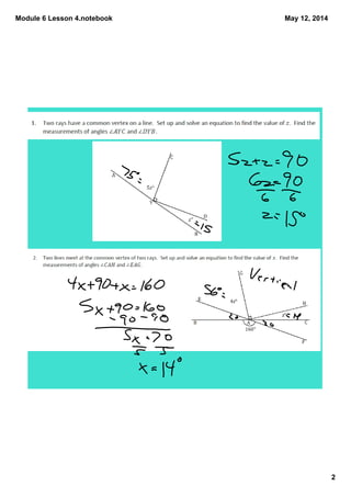 Module 6 Lesson 4.notebook
2
May 12, 2014
 