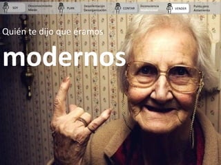 PLANPLAN CONTARCONTAR VENDERVENDERSOYSOY
Desconocimiento
Miedo
Desorientación
Desorganización
Inconsciencia
Modernidad
Pun...