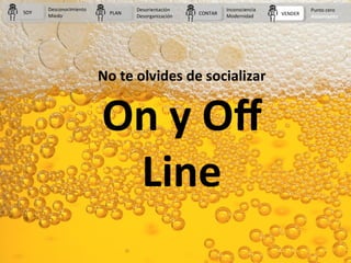 PLANPLAN CONTARCONTAR VENDERVENDERSOYSOY
Desconocimiento
Miedo
Desorientación
Desorganización
Inconsciencia
Modernidad
Pun...