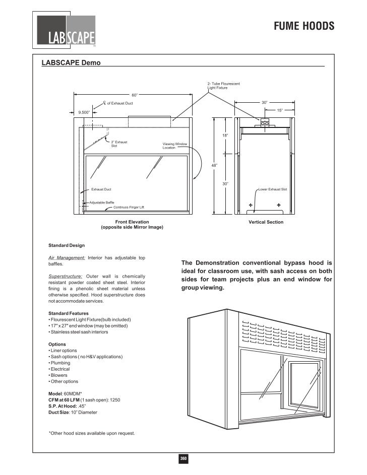 Labscape Fume Hood Catalog