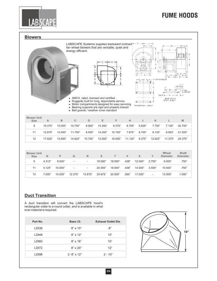 Labscape Fume Hood Catalog