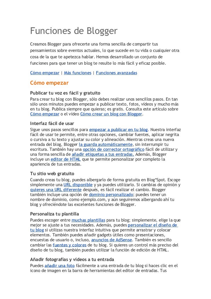 Znalezione obrazy dla zapytania IMAGENES SOBRE LAS FUNCIONES DE BLOGGER