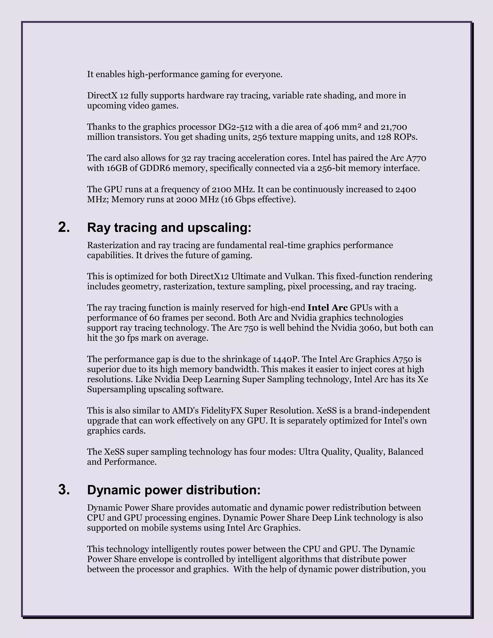 8 Functions of Intel Arc Graphics That Make Them Unique | PDF ...