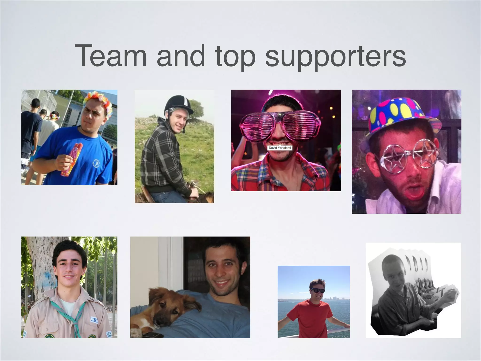 Team and top supporters