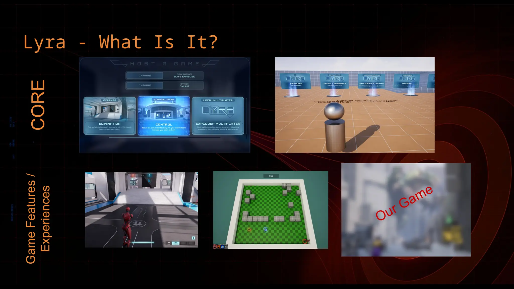 Lyra - What Is It?
CORE
Game
Features
/
Experiences
Our Game
 