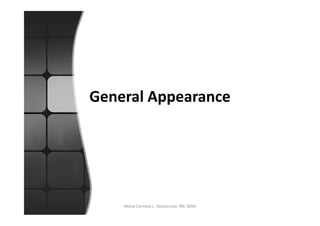 general survey, mental status exam | PDF