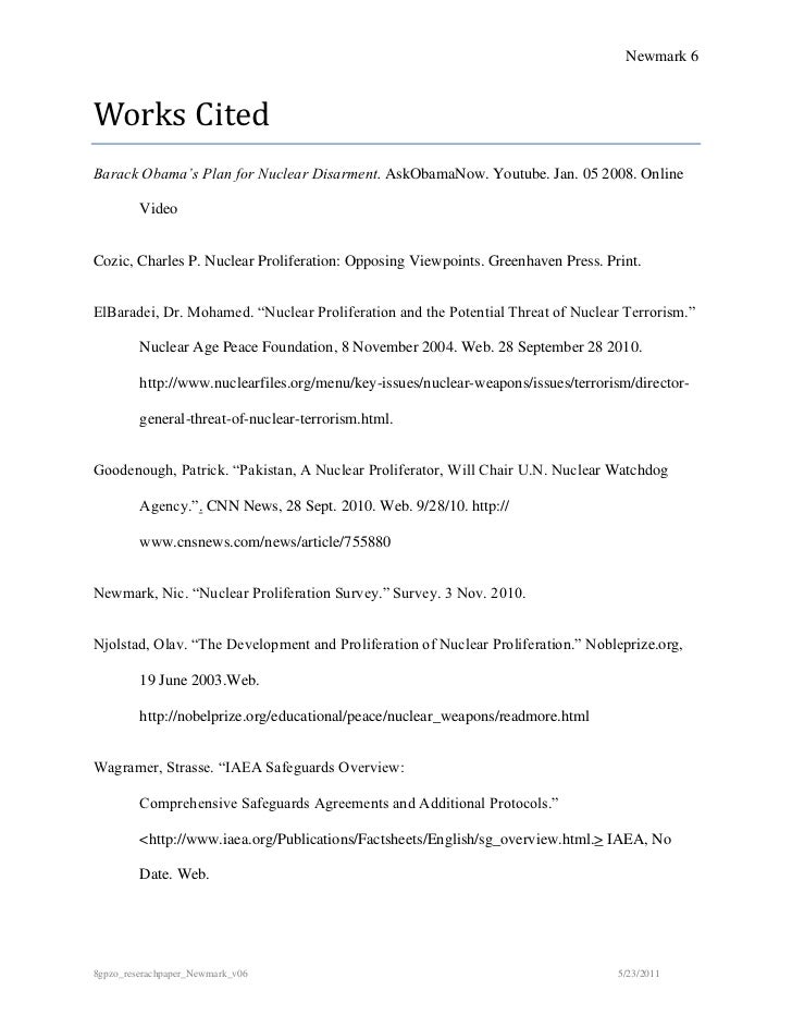 Proliferation of nuclear weapons picture