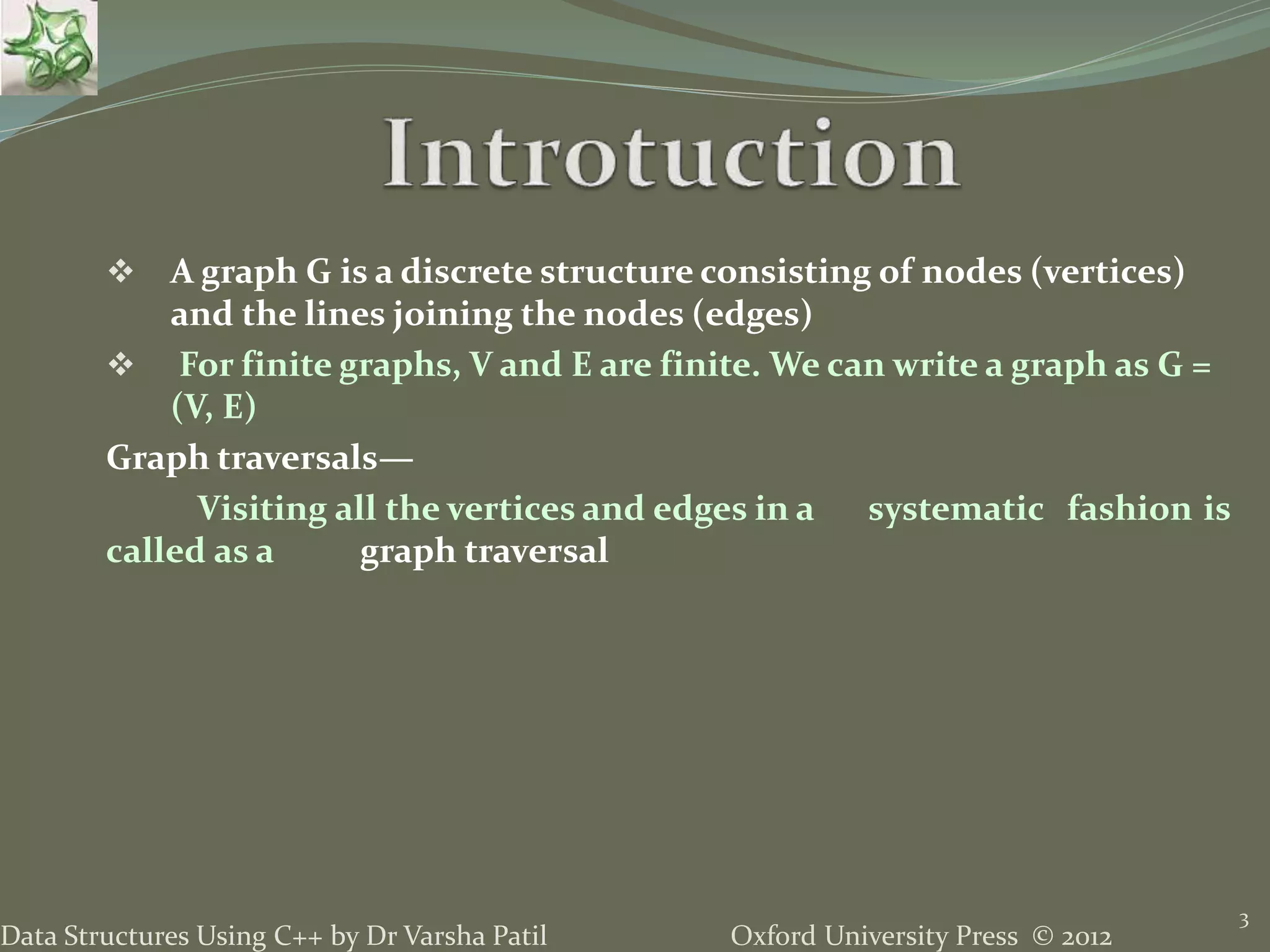 8. Graph - Data Structures using C++ by Varsha Patil | PPTX