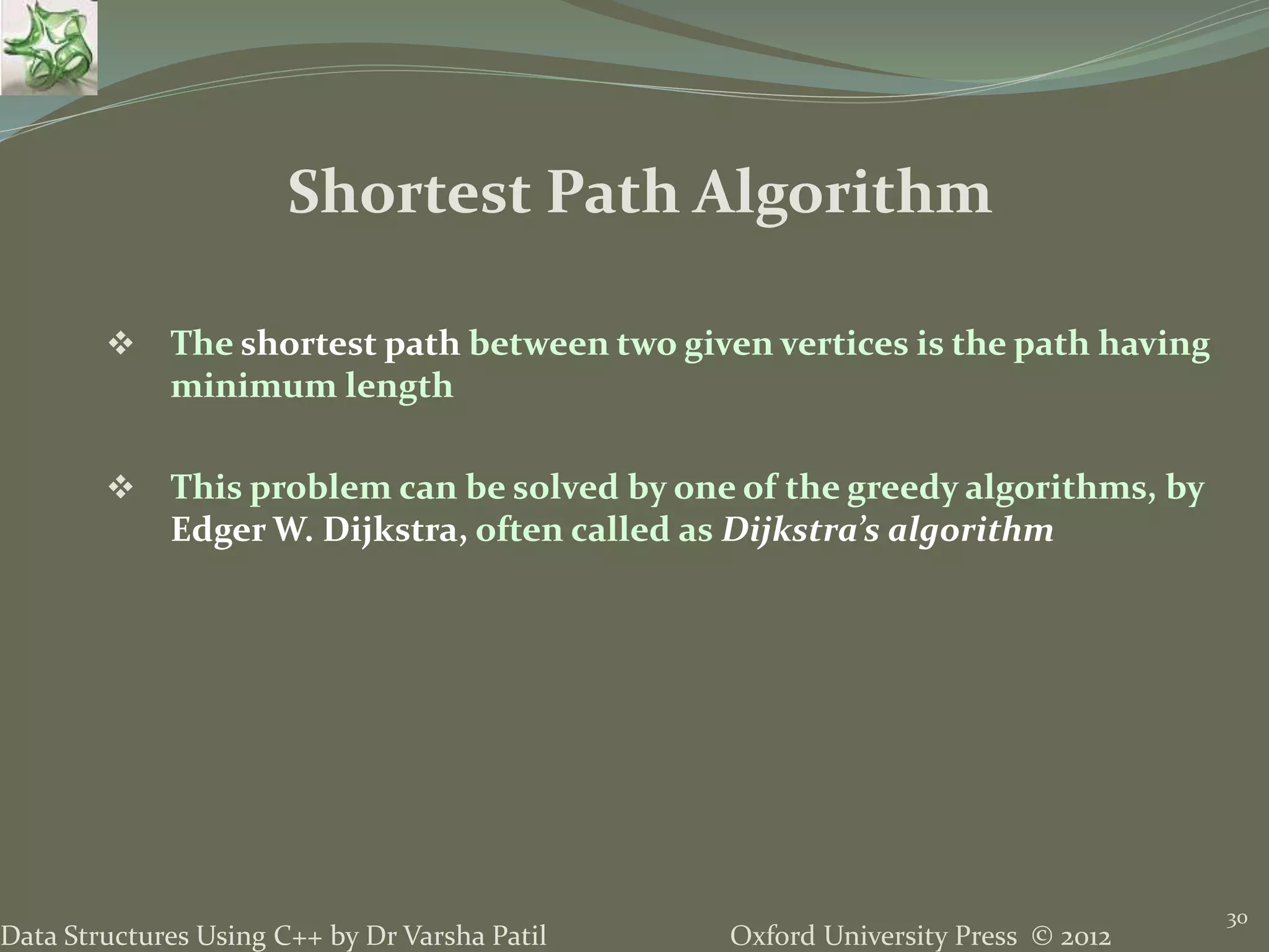 8. Graph - Data Structures using C++ by Varsha Patil | PPTX