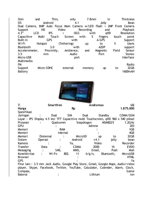 Cara mengetahui 8 harga hp android smartfren andromax u