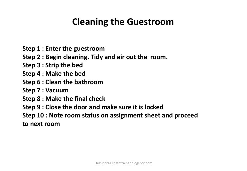 How to Clean Guest Room