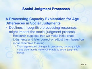 Processing Judgments 8 HUS 133 Social Cognition | PPT