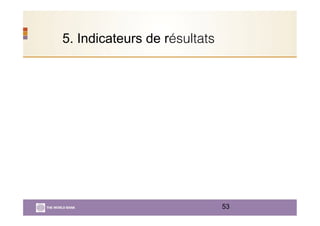 5. Indicateurs de résultats
53
 
